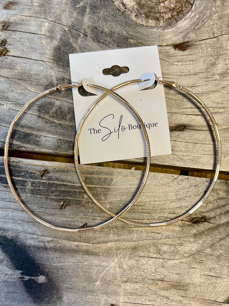 Posh Last Call Hoop Earring-earrings-posh-The Silo Boutique, Women's Fashion Boutique Located in Warren and Grand Forks North Dakota