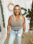 Classic Scoop Tank Top-Ash-Tank Tops-be cool-The Silo Boutique, Women's Fashion Boutique Located in Warren and Grand Forks North Dakota