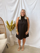 Back Bow Dress-Black-Dresses-Umgee-The Silo Boutique, Women's Fashion Boutique Located in Warren and Grand Forks North Dakota