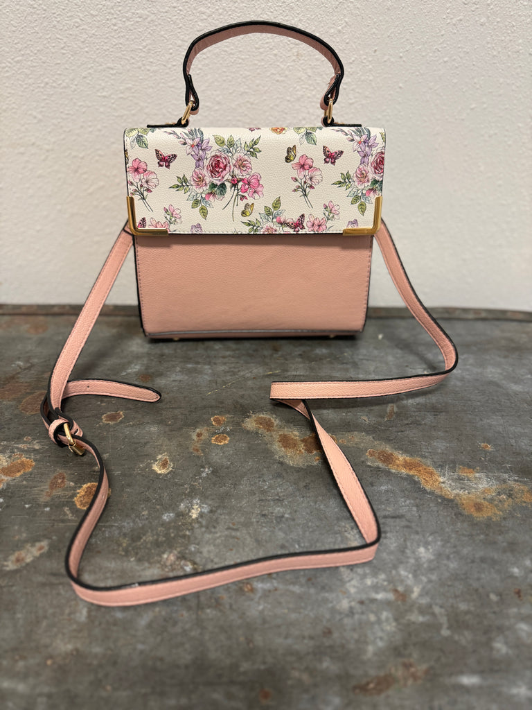 Blush Flower Crossbody Purse-Purses-princess purse-The Silo Boutique, Women's Fashion Boutique Located in Warren and Grand Forks North Dakota