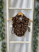 Corporate Collar-Leopard-Short Sleeve Tops-Summer Tees-The Silo Boutique, Women's Fashion Boutique Located in Warren and Grand Forks North Dakota