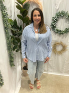 Essential Stripe Long Sleeve Top-Blue-Long Sleeve Tops-hyfve-The Silo Boutique, Women's Fashion Boutique Located in Warren and Grand Forks North Dakota