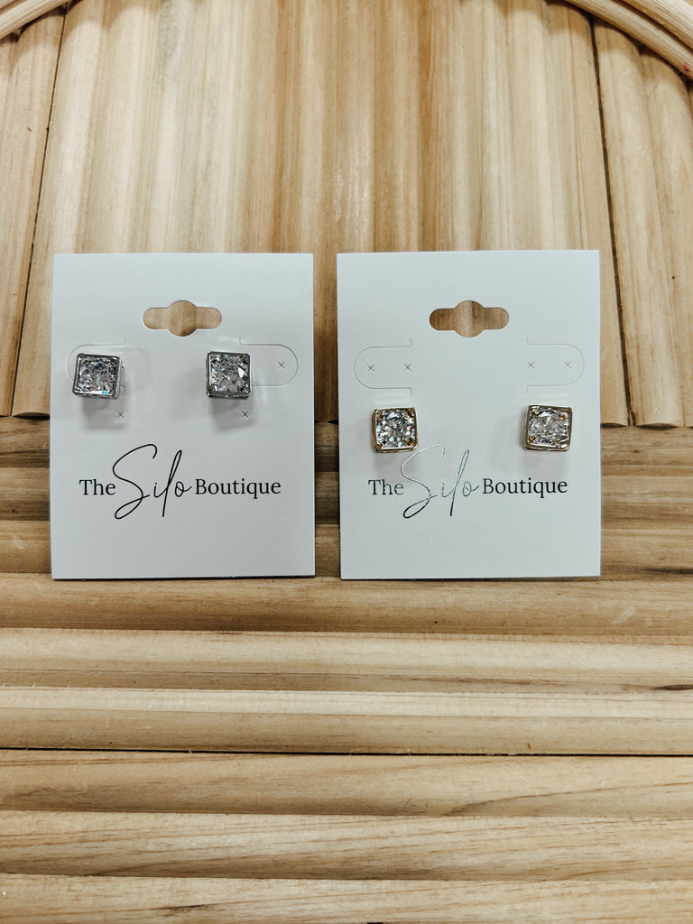 Dazzlers Framed Stud Earrings-earrings-howards-The Silo Boutique, Women's Fashion Boutique Located in Warren and Grand Forks North Dakota