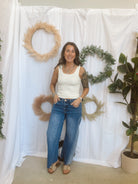 Scoop Neck Seamless Tank-Cream-Tank Tops-hem and thread-The Silo Boutique, Women's Fashion Boutique Located in Warren and Grand Forks North Dakota