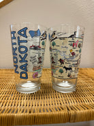 Fishkiss North Dakota Drinking Glass-Drinkware-Wet It-The Silo Boutique, Women's Fashion Boutique Located in Warren and Grand Forks North Dakota