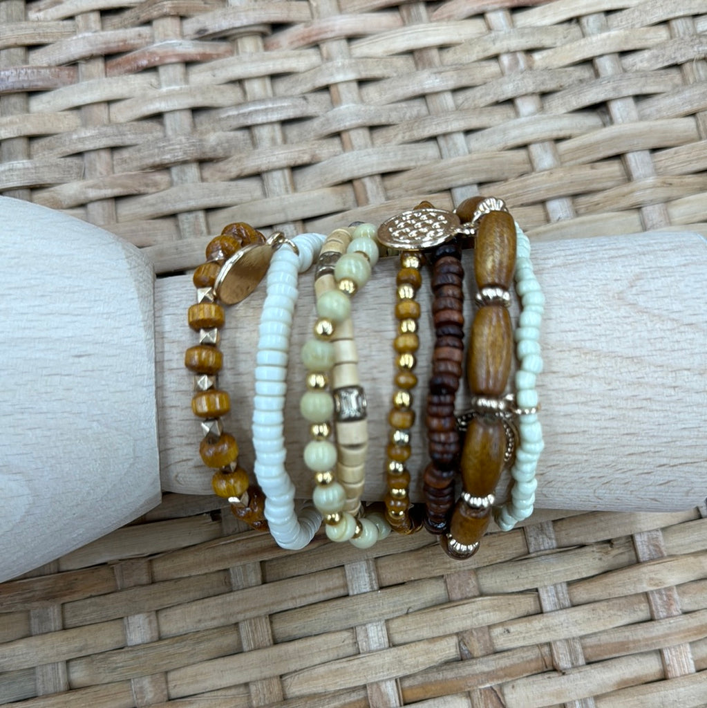 Mixed Tones India Stretch Bracelet-Bracelets-Fame-The Silo Boutique, Women's Fashion Boutique Located in Warren and Grand Forks North Dakota