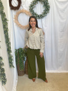 Nina Pants-Olive-Pants-ENTRO-The Silo Boutique, Women's Fashion Boutique Located in Warren and Grand Forks North Dakota