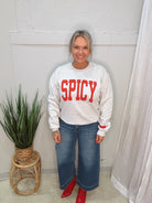 Spicy Sweatshirt-Sweatshirts-birdie-The Silo Boutique, Women's Fashion Boutique Located in Warren and Grand Forks North Dakota