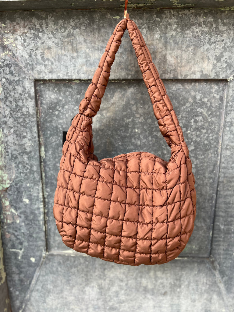 Large Quilted Purse-Purses-KW Fashion-The Silo Boutique, Women's Fashion Boutique Located in Warren and Grand Forks North Dakota