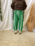 Bucket Windbreaker Pants-Green-Pants-bucketlist-The Silo Boutique, Women's Fashion Boutique Located in Warren and Grand Forks North Dakota