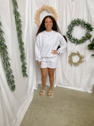Carly Sweat Shorts-Ash-Shorts-tictoc-The Silo Boutique, Women's Fashion Boutique Located in Warren and Grand Forks North Dakota