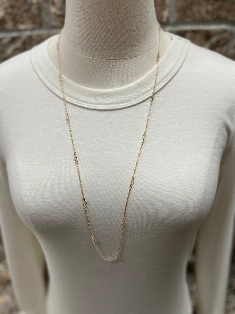Fame Long Mini Chain Necklace-Necklaces-Fame-The Silo Boutique, Women's Fashion Boutique Located in Warren and Grand Forks North Dakota