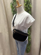 Moda Luxe Gizelle Suede Purse-Black-Crossbody Purses-moda-The Silo Boutique, Women's Fashion Boutique Located in Warren and Grand Forks North Dakota