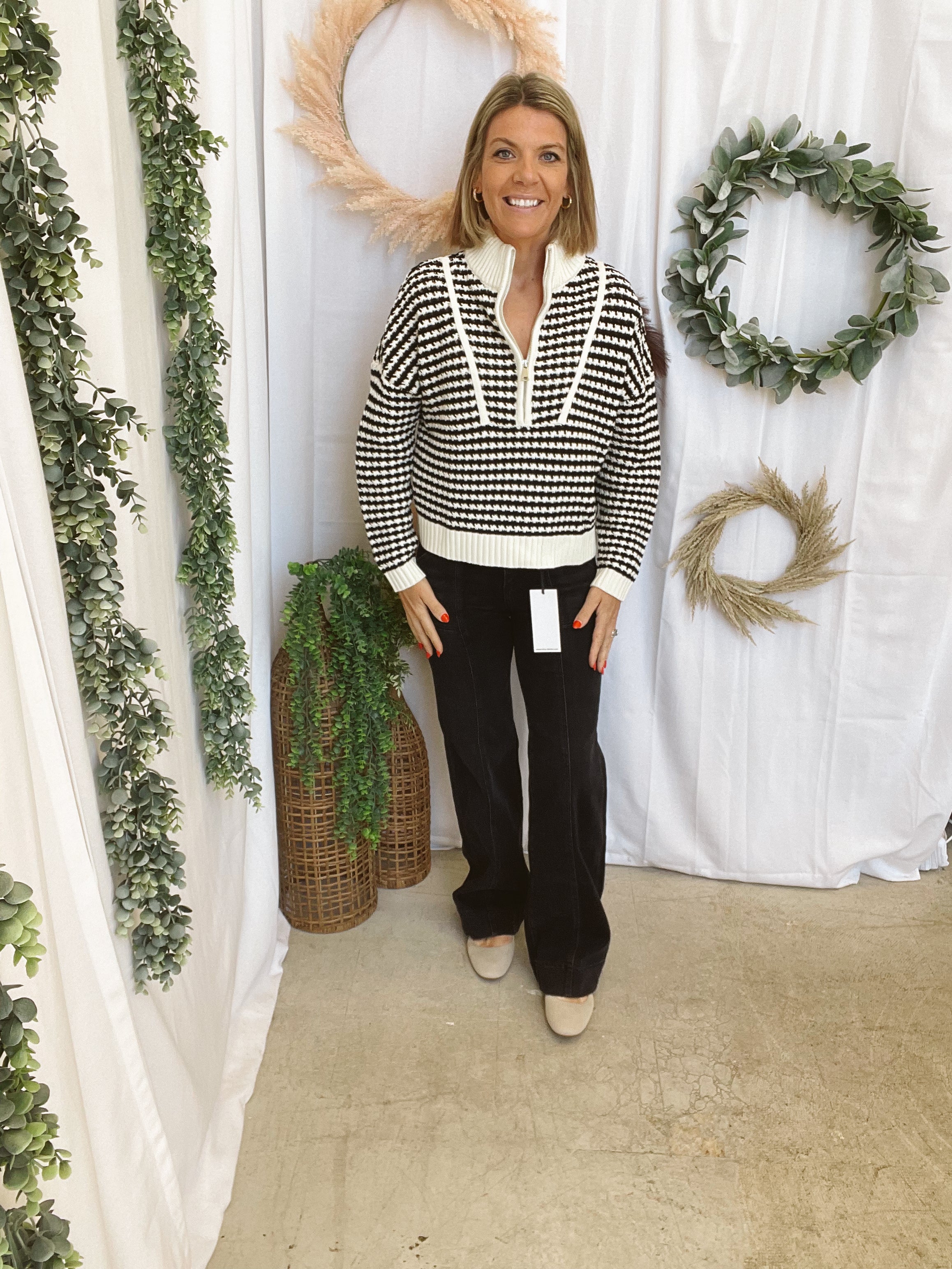 Mica Dune Black Trouser Jeans-Jeans-mica-The Silo Boutique, Women's Fashion Boutique Located in Warren and Grand Forks North Dakota
