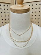 Fame Multi Layered Chain Pearl Necklace-Necklaces-Fame-The Silo Boutique, Women's Fashion Boutique Located in Warren and Grand Forks North Dakota