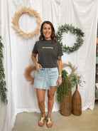 He's Farming Comfort Colors Tee-Short Sleeve Tops-american farm company-The Silo Boutique, Women's Fashion Boutique Located in Warren and Grand Forks North Dakota