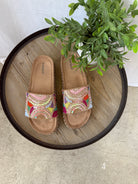 Beaded Slide Sandals-Sandals-bamboo-The Silo Boutique, Women's Fashion Boutique Located in Warren and Grand Forks North Dakota