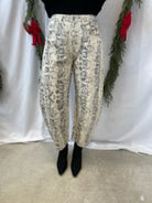 Ivory Savannah Snake Pant-Jeans-oddi-The Silo Boutique, Women's Fashion Boutique Located in Warren and Grand Forks North Dakota