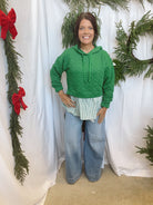 Textured Hooded Shirt-Sweatshirts-jodifl-The Silo Boutique, Women's Fashion Boutique Located in Warren and Grand Forks North Dakota