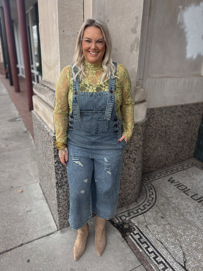 Easy Washed Denim Overalls-Jeans-easel-The Silo Boutique, Women's Fashion Boutique Located in Warren and Grand Forks North Dakota