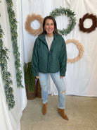 Feeling Free Quilted Jacket-Teal-Coats & Jackets-hyfve-The Silo Boutique, Women's Fashion Boutique Located in Warren and Grand Forks North Dakota