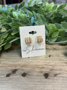 Textured Triple Earrings-Earrings-kenze-The Silo Boutique, Women's Fashion Boutique Located in Warren and Grand Forks North Dakota