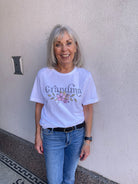 Grandma White Floral Graphic Tee-Graphic Tees-limeberry-The Silo Boutique, Women's Fashion Boutique Located in Warren and Grand Forks North Dakota