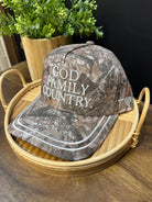 God Family Country Camo Hat-Hats-p&d-The Silo Boutique, Women's Fashion Boutique Located in Warren and Grand Forks North Dakota