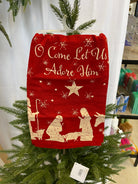 Let Us Adore Him Kitchen Towel-Tea Towels-primitives-The Silo Boutique, Women's Fashion Boutique Located in Warren and Grand Forks North Dakota