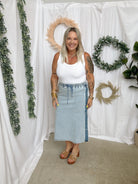 Classic Scoop Tank Top-Off White-Tank Tops-be cool-The Silo Boutique, Women's Fashion Boutique Located in Warren and Grand Forks North Dakota