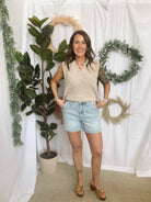 Chenille Sweater Tank Vest-Tan-Tank Tops-miou muse-The Silo Boutique, Women's Fashion Boutique Located in Warren and Grand Forks North Dakota
