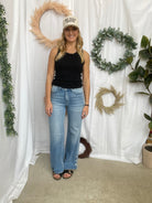 Petra Super Soft Button Detail Flare Jean-Jeans-petra-The Silo Boutique, Women's Fashion Boutique Located in Warren and Grand Forks North Dakota