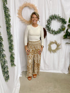 Smocked Pattern Pants-Pants-hyfve-The Silo Boutique, Women's Fashion Boutique Located in Warren and Grand Forks North Dakota