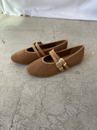 Soda Glory Flat Shoe-Tan-Sandals-soda-The Silo Boutique, Women's Fashion Boutique Located in Warren and Grand Forks North Dakota