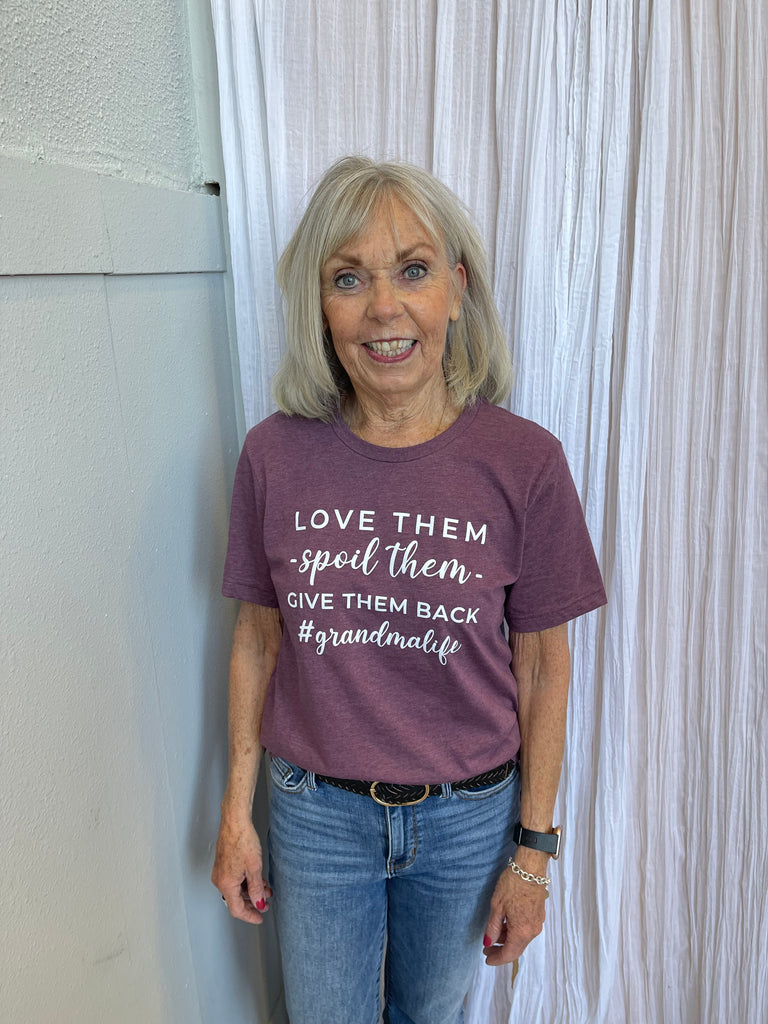 Grandma Life Plum Tee-Graphic Tees-limeberry-The Silo Boutique, Women's Fashion Boutique Located in Warren and Grand Forks North Dakota