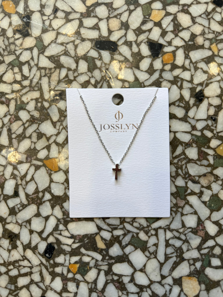 Petite Cross Necklace-Necklaces-wall to wall-The Silo Boutique, Women's Fashion Boutique Located in Warren and Grand Forks North Dakota