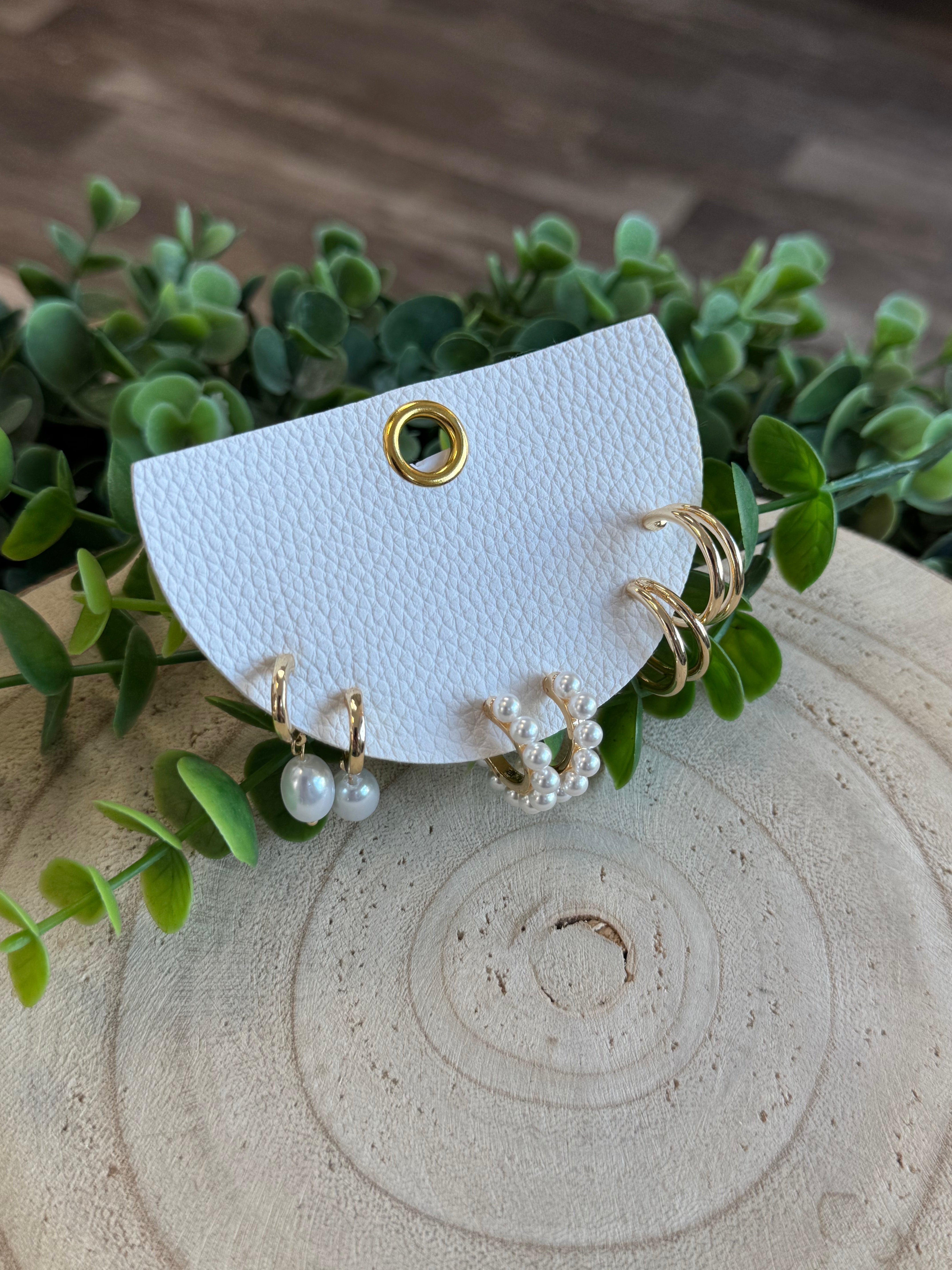 3 Pair Mix Up Earrings-Earrings-Fame-The Silo Boutique, Women's Fashion Boutique Located in Warren and Grand Forks North Dakota