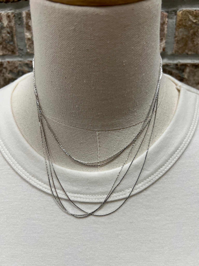 Fame Multi Layered Thin Short Necklace-Necklaces-Fame-The Silo Boutique, Women's Fashion Boutique Located in Warren and Grand Forks North Dakota