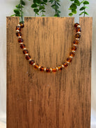 Brown Resin Magnetic Clasp Necklace-Necklaces-Dallas Market-The Silo Boutique, Women's Fashion Boutique Located in Warren and Grand Forks North Dakota