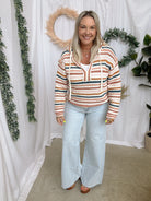 Mauve Mix Hooded Sweater-Long Sleeve Tops-hem and thread-The Silo Boutique, Women's Fashion Boutique Located in Warren and Grand Forks North Dakota