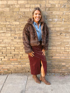 Kenzie Leather Skirt-Burgundy-Skirts-hyfve-The Silo Boutique, Women's Fashion Boutique Located in Warren and Grand Forks North Dakota