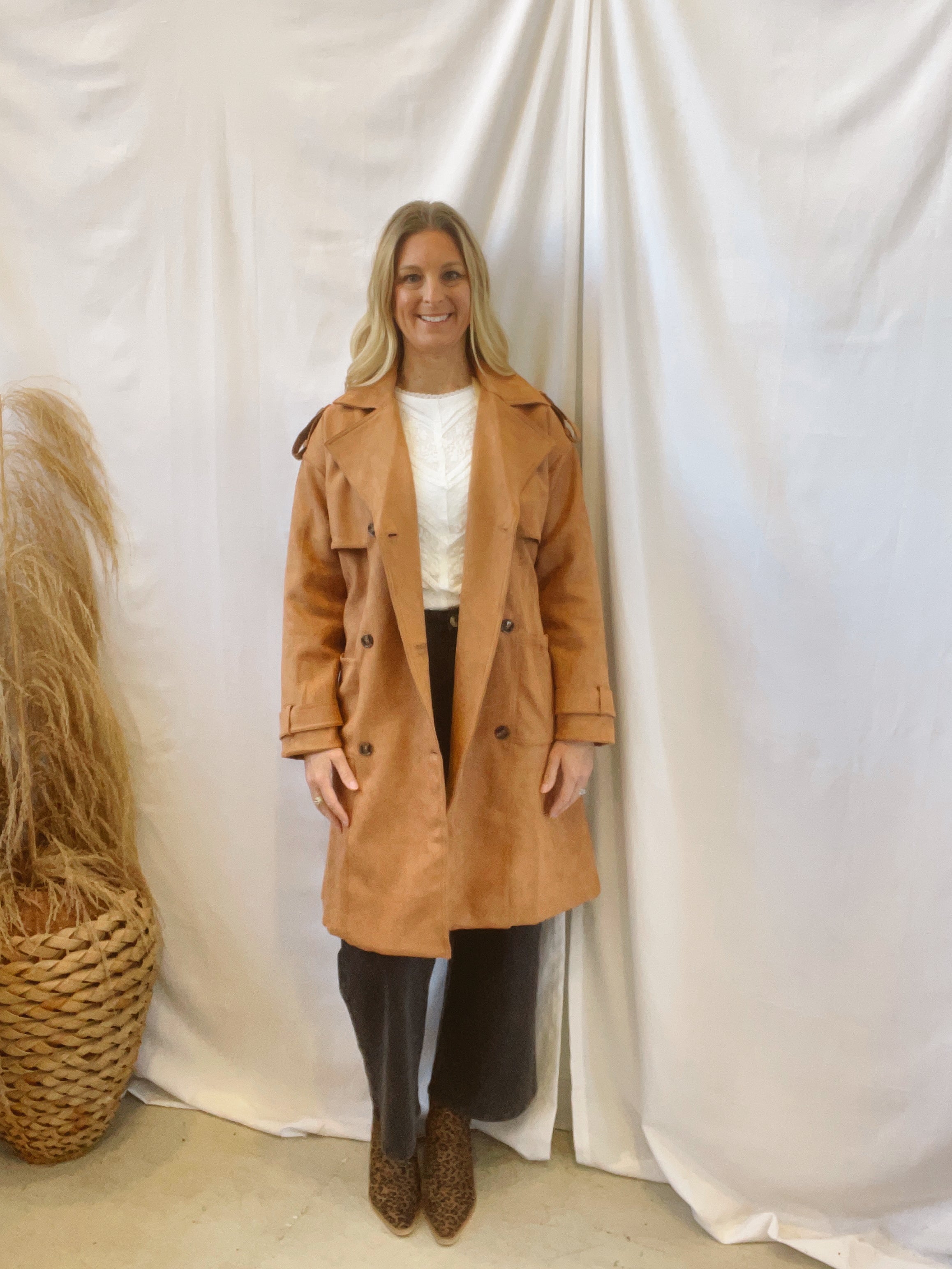 Fate Faux Suede Jacket-Coats & Jackets-fate-The Silo Boutique, Women's Fashion Boutique Located in Warren and Grand Forks North Dakota