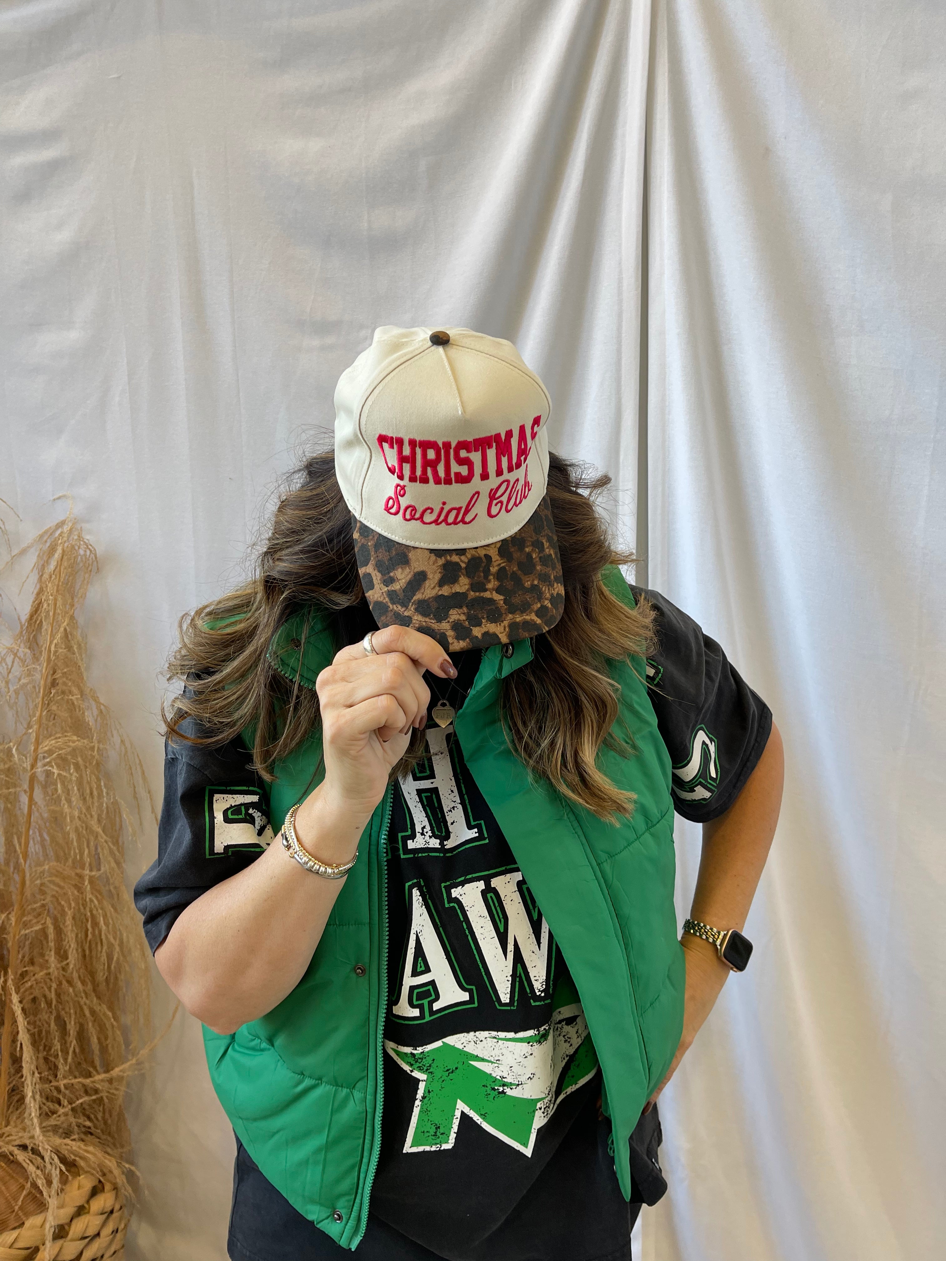 Christmas Social Club Hat-Hats-p&d-The Silo Boutique, Women's Fashion Boutique Located in Warren and Grand Forks North Dakota