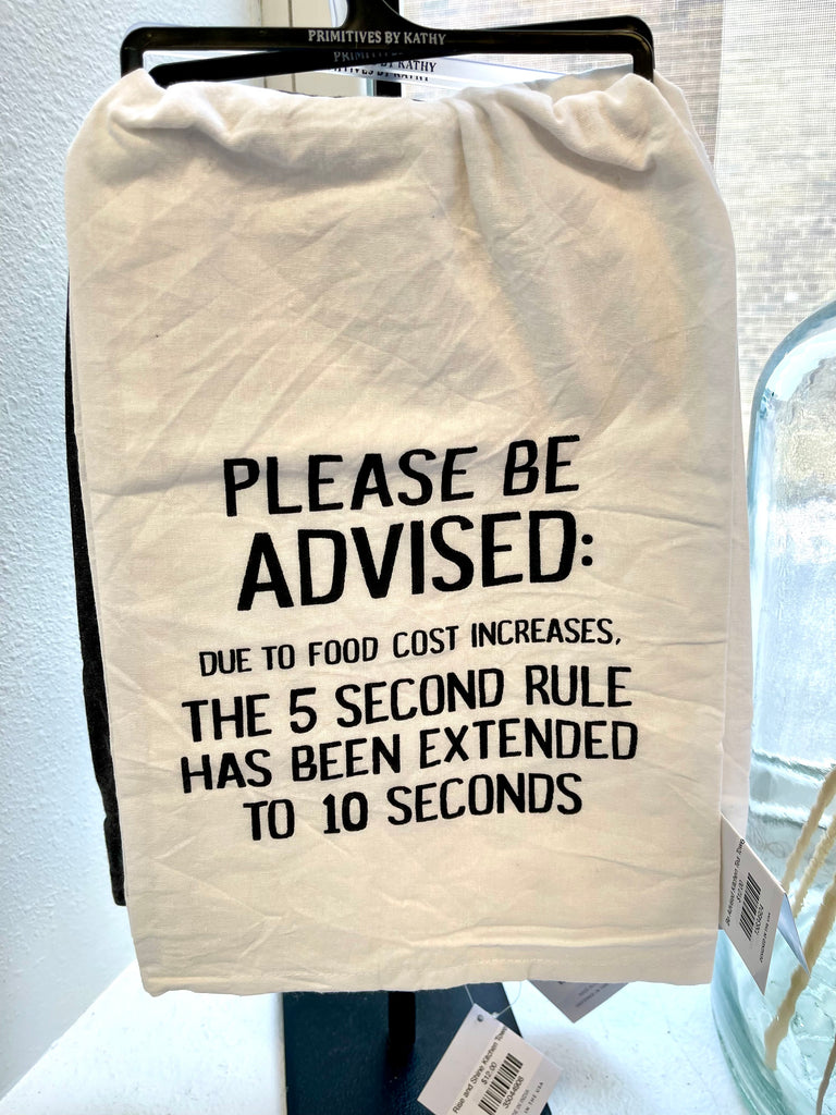 Be Advised Kitchen Tea Towel-Tea Towels-primitives-The Silo Boutique, Women's Fashion Boutique Located in Warren and Grand Forks North Dakota