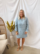 Cool Denim Wash Tencel Dress-Dresses-be cool-The Silo Boutique, Women's Fashion Boutique Located in Warren and Grand Forks North Dakota
