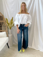 Risen Ankle Wide Leg Dark Jeans-Jeans-risen-The Silo Boutique, Women's Fashion Boutique Located in Warren and Grand Forks North Dakota