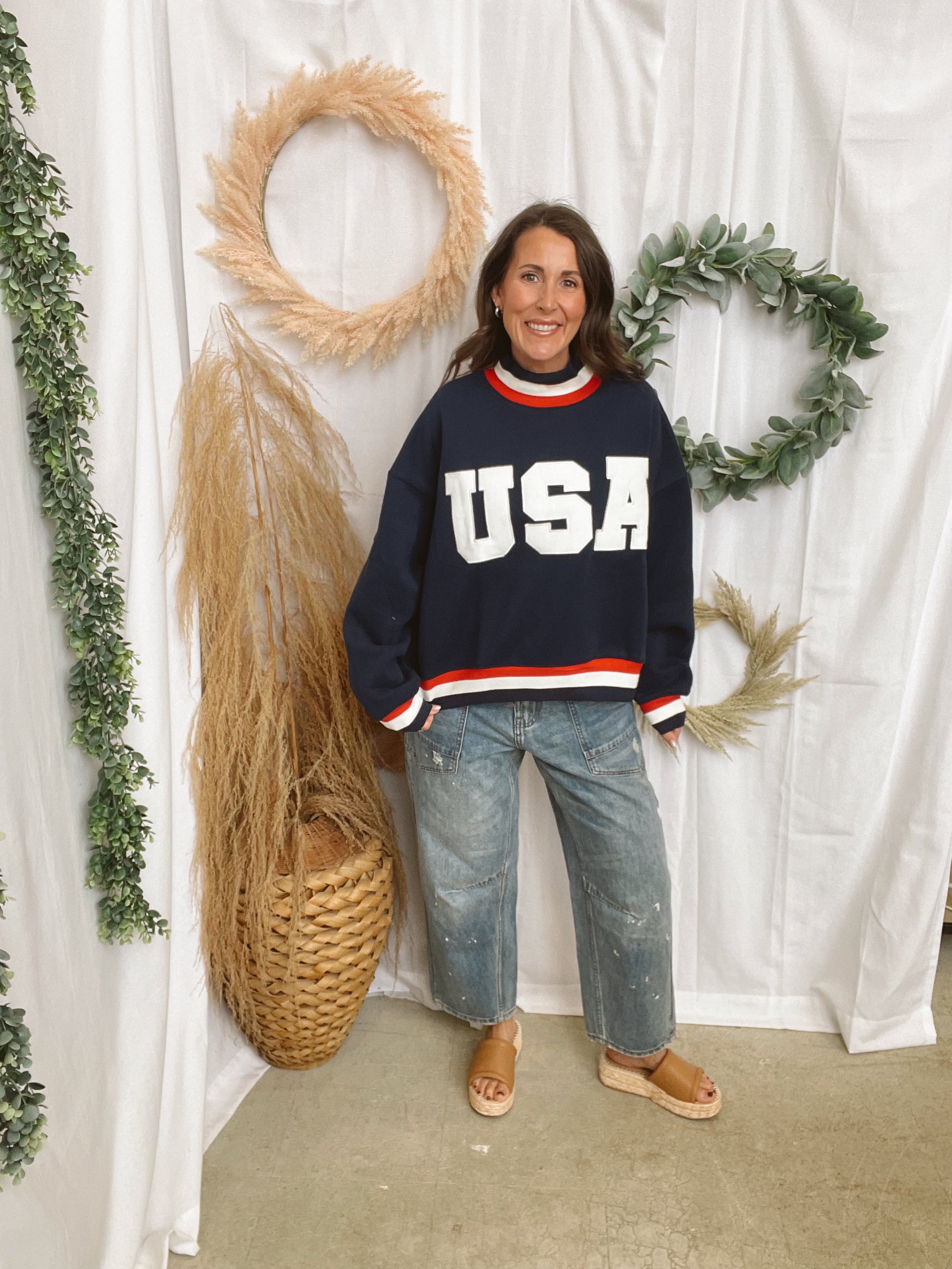 Oli and Hali Splatter Barrel Jeans-Jeans-oli-The Silo Boutique, Women's Fashion Boutique Located in Warren and Grand Forks North Dakota