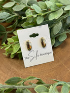 Small Puffy Oval Stud Earrings-Earrings-fame-The Silo Boutique, Women's Fashion Boutique Located in Warren and Grand Forks North Dakota