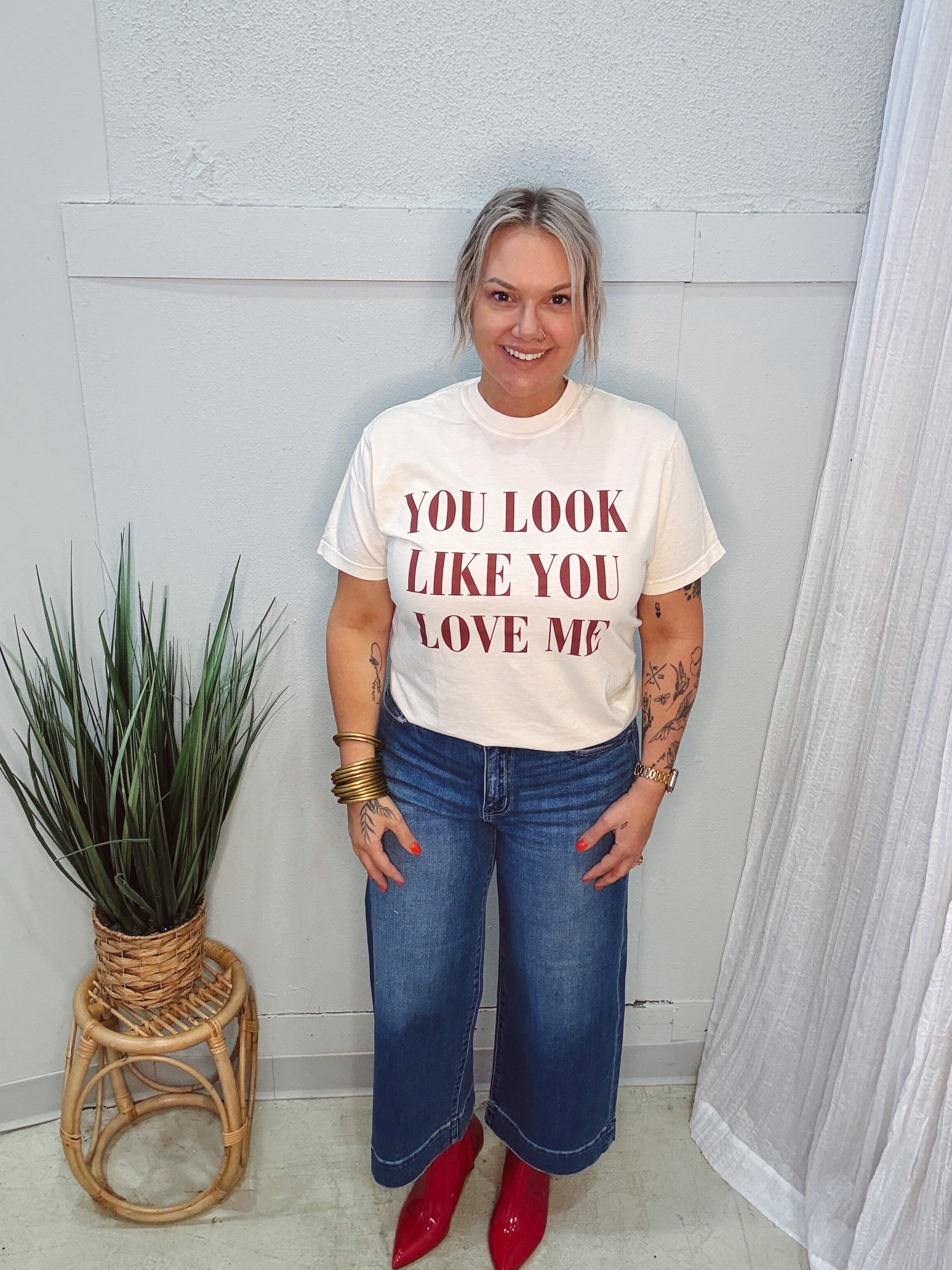 You Look Like You Love Me T-Shirt-Graphic Tees-birdie-The Silo Boutique, Women's Fashion Boutique Located in Warren and Grand Forks North Dakota