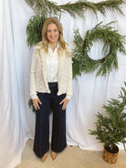 Fur and Waffle Knit Shacket-Sweaters-hem and thread-The Silo Boutique, Women's Fashion Boutique Located in Warren and Grand Forks North Dakota